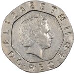 سکه 20 پنس 2004 الیزابت دوم - EF45 - انگلستان