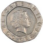 سکه 20 پنس 2007 الیزابت دوم - EF45 - انگلستان