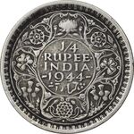 سکه 1/4 روپیه 1944 جرج ششم - EF40 - هند