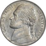 سکه 5 سنت 1998D جفرسون - AU55 - آمریکا