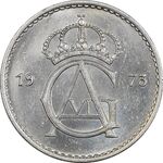 سکه 50 اوره 1973 گوستاو ششم - AU58 - سوئد