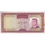 اسکناس 100 ریال (هویدا - سمیعی) - تک - EF45 - محمد رضا شاه