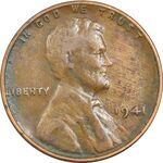 سکه 1 سنت 1941 لینکلن - VF35 - آمریکا