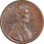 سکه 1 سنت 1988D لینکلن - AU55 - آمریکا