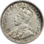 سکه 10 سنت 1917 جرج پنجم - AU55 - کانادا