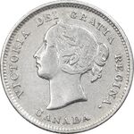 سکه 5 سنت 1888 ویکتوریا - EF45 - کانادا