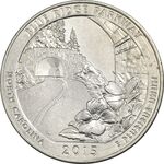 سکه کوارتر دلار 2015D (پارک وی بلو ریج) - AU55 - آمریکا