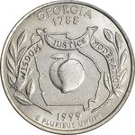 سکه کوارتر دلار 1999D ایالتی (جورجیا) - AU55 - آمریکا