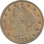 سکه 5 سنت 1883 نماد آزادی (بدون سنت) - AU50 - آمریکا