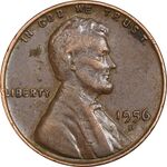 سکه 1 سنت 1956D لینکلن - EF40 - آمریکا