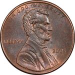 سکه 1 سنت 2005 لینکلن - AU58 - آمریکا