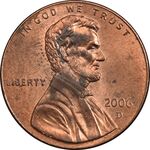 سکه 1 سنت 2006D لینکلن - MS61 - آمریکا