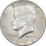 سکه نیم دلار 1969D کندی - AU58 - آمریکا
