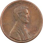 سکه 1 سنت 1988D لینکلن - EF45 - آمریکا