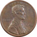 سکه 1 سنت 1989 لینکلن - EF40 - آمریکا