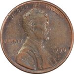 سکه 1 سنت 1990D لینکلن - AU50 - آمریکا