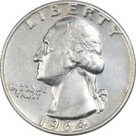 سکه کوارتر دلار 1964 واشنگتن - EF45 - آمریکا