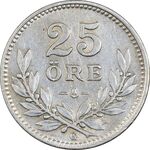 سکه 25 اوره 1937 گوستاو پنجم - EF45 - سوئد