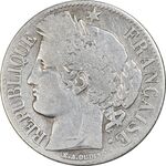 سکه 1 فرانک 1881 جمهوری سوم - VF35 - فرانسه