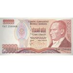 اسکناس 20000 لیره بدون تاریخ (1988) جمهوری - تک - UNC63 - ترکیه