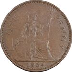 سکه 1 پنی 1964 الیزابت دوم - EF40 - انگلستان