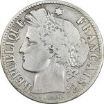 سکه 2 فرانک 1870 جمهوری سوم - VF30 - فرانسه