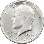 سکه نیم دلار 1971 کندی - MS61 - آمریکا