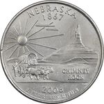 سکه کوارتر دلار 2006P ایالتی (نبراسکا) - AU - آمریکا