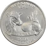 سکه کوارتر دلار 2004D ایالتی (ویسکانسین) - AU - آمریکا