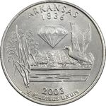 سکه کوارتر دلار 2003P ایالتی (آرکانزاس) - MS62 - آمریکا