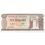اسکناس 10 دلار بدون تاریخ (1966-1992) جمهوری - تک - UNC63 - گویان