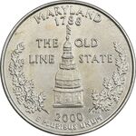 سکه کوارتر دلار 2000P ایالتی (مریلند) - AU - آمریکا
