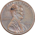سکه 1 سنت 2004D لینکلن - EF45 - آمریکا