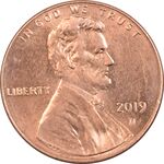 سکه 1 سنت 2019D لینکلن - MS63 - آمریکا