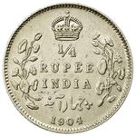 سکه 1/4 روپیه ادوارد هفتم