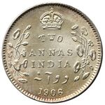 سکه 2 آنه ادوارد هفتم
