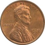 سکه 1 سنت 1978 لینکلن - MS63 - آمریکا
