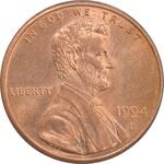 سکه 1 سنت 1994D لینکلن - MS62 - آمریکا