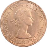 سکه 1 پنی 1963 الیزابت دوم - MS62 - انگلستان
