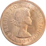 سکه 1 پنی 1966 الیزابت دوم - MS65 - انگلستان