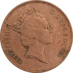 سکه 2 پنس 1988 الیزابت دوم - EF40 - انگلستان