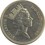 سکه 5 پنس 1990 الیزابت دوم - MS62 - انگلستان
