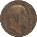 سکه 1 پنی 1910 ادوارد هفتم - F15 - انگلستان