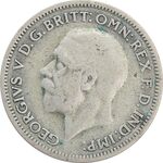 سکه 6 پنس 1936 جرج پنجم - VF30 - انگلستان