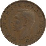 سکه 1 فارتینگ 1939 جرج ششم - EF40 - انگلستان