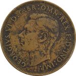 سکه 1 پنی 1945 جرج ششم - VF30 - انگلستان