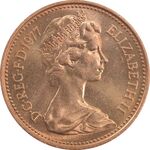 سکه 1 پنی 1977 الیزابت دوم - MS65 - انگلستان