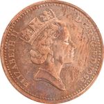 سکه 1 پنی 1993 الیزابت دوم - AU55 - انگلستان