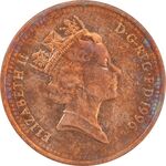 سکه 1 پنی 1996 الیزابت دوم - AU55 - انگلستان