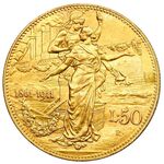 سکه 50 لیره طلا ویکتور امانوئل سوم